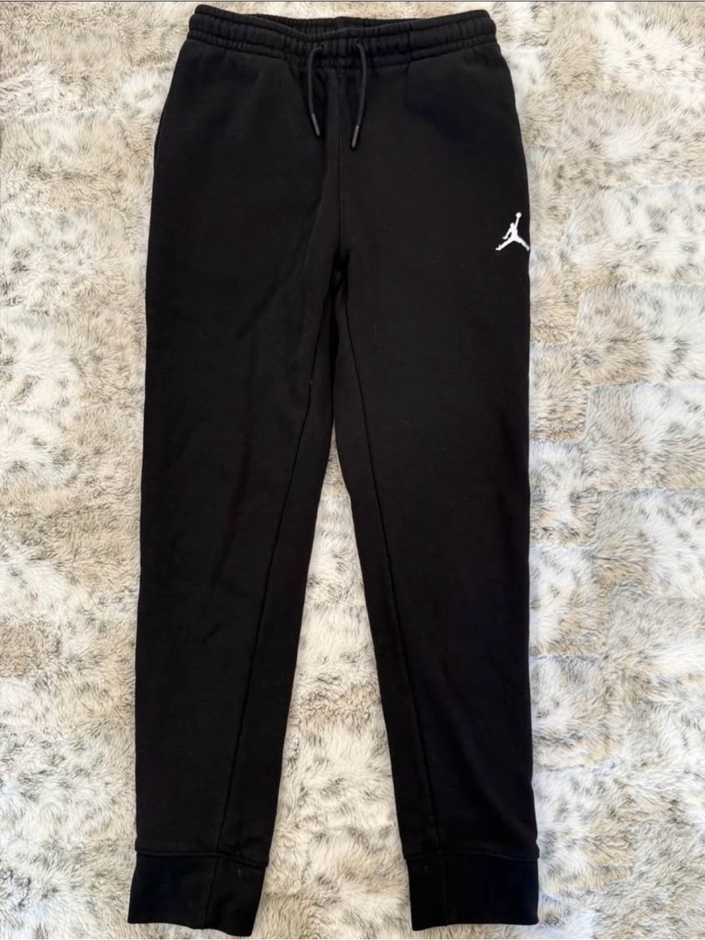 Jordan Boys Brooklyn Essentials Fleece Jogger Sweatpants Black Youth M 10/12